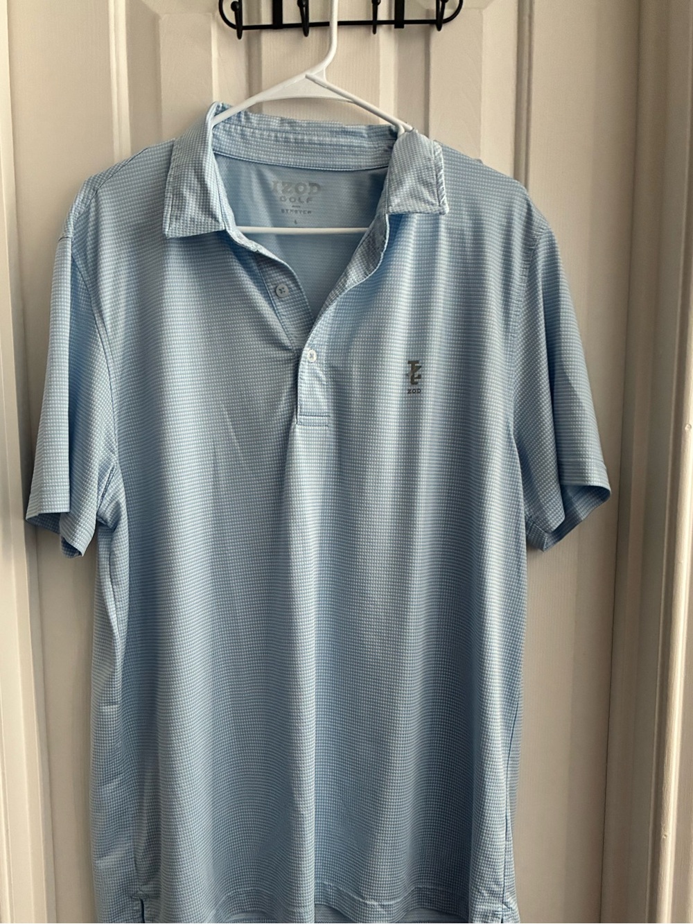 Izod Light Blue/ white Men’s Short-Sleeve Polo